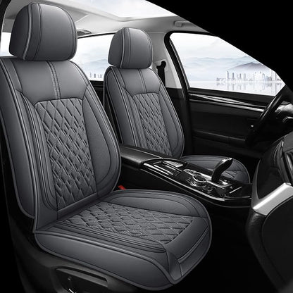 Pariitadin Leather Car Seat Covers Full Set, Waterproof Breathable Faux Leather by Pariitadin