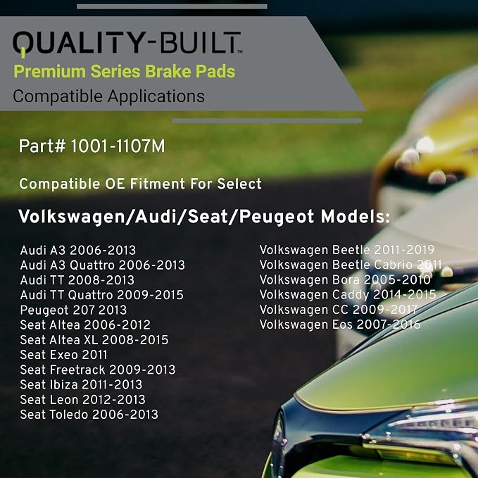 Premium Semi-Metallic Front Brake Pads Compatible - Image 3