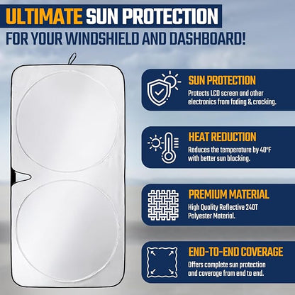 EcoNour Car Windshield Sunshade | Advanced Light-Blocking Protection | Foldable - Image 7