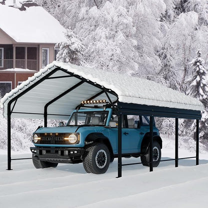 Walsunny Metal Carport 12x15 FT Heavy Duty Carport Canopy - Image 5