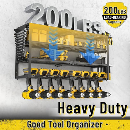Heavy Duty Power Tool Organizer Wall Mount, Cordless Drill Hanger Storage Rack - Image 5