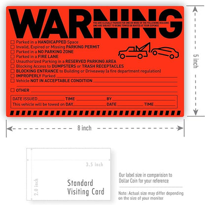 Easykart Labels 250 Parking Violation Notice Tow Stickers - Image 4