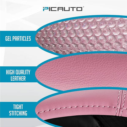 PIC AUTO Gel Particles Steering Wheel Cover, Universal Fit 14.5"-15.5" - Image 3