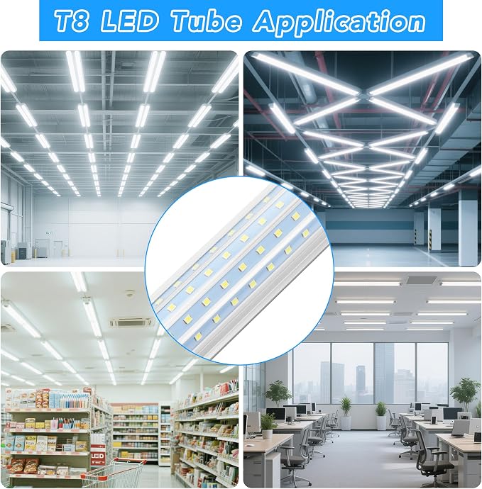 T8 LED Shop Lights 4FT Garage Light, 6 Pack 60W 9600LM 6000K Daylight Work - Image 6