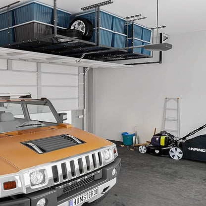FLEXIMOUNTS 3x8 Overhead Garage Ceiling Storage Rack, Adjustable Garage - Image 2