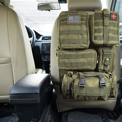 Universal Tactical Seat ​Back Organizer Vehicle Molle Panel Organizer Storage - Image 5