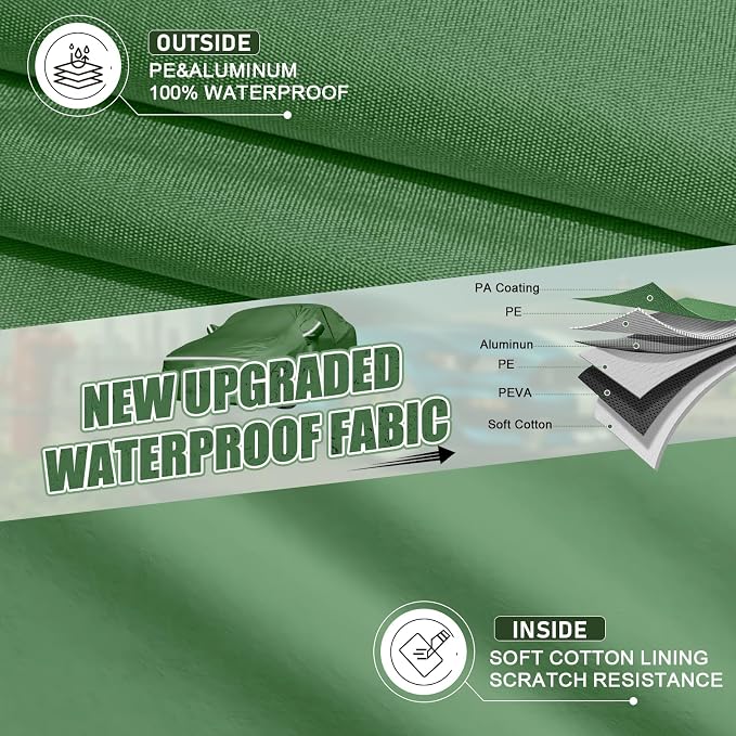 BOSSTONE Car Cover Custom Fit for Ford Mustang 1994-2025, Waterproof All - Image 2