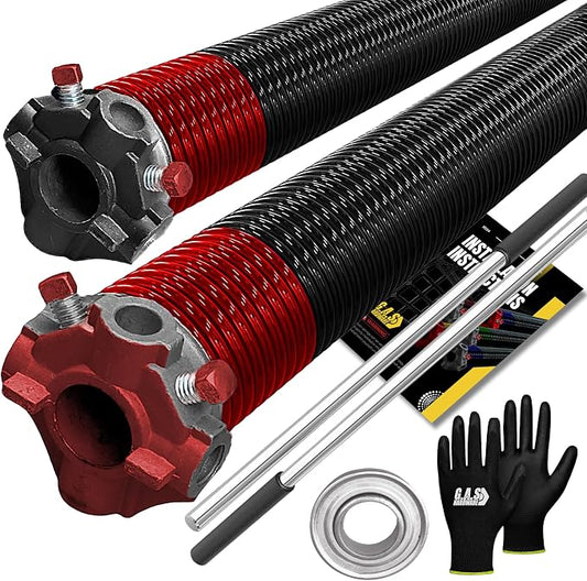 Garage Door Torsion Springs 225x2x25 Includes 1” Steel Bearing, and Winding Bars by GASHardware