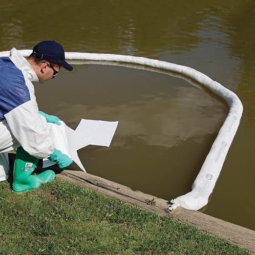 PIG Oil Boom - Oil-Only Absorbent Boom - 2 Pack - 8" x 10' Boom - Absorbs up to - Image 8