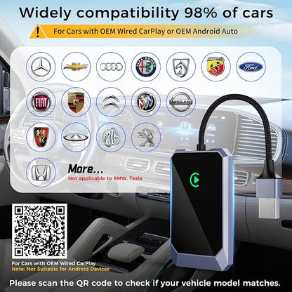 Wireless CarPlay Adapter for Apple iPhone, Convert Wired CarPlay to Wireless - Image 6