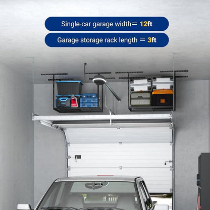 FLEXIMOUNTS 2x3FT Garage Storage Rack Overhead, Adjustable Ceiling Storage Racks - Image 6