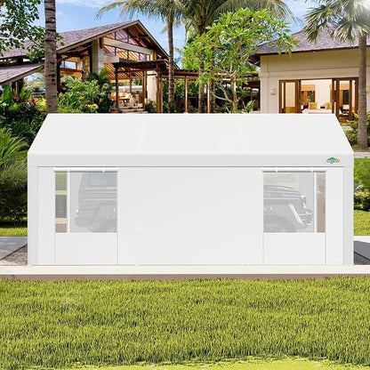 COBIZI Carport 10x20ft Heavy Duty Portable Garage, 2.0 Powder Coated Frame - Image 8