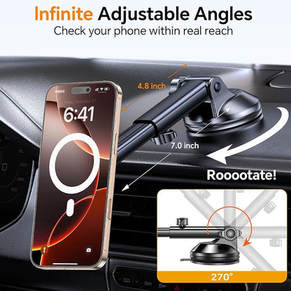 Coolpow for MagSafe Car Mount【Windshield+Vent+Dash】Magnetic Phone Holder for - Image 5