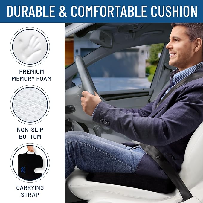 Everlasting Comfort Memory Foam Car Seat Cushion - Image 2