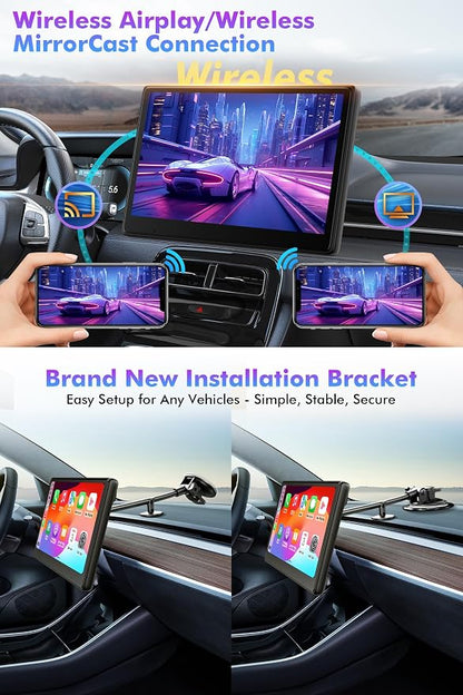 10" Touch Screen for Car, Used for Wireless Apple Carplay Android Auto - Image 6