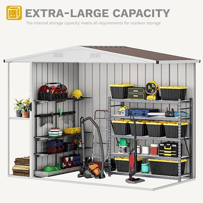DWVO 8 x 4 ft Outdoor Storage Shed - Image 8