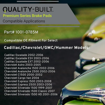 Premium Semi-Metallic Front Brake Pads Compatible - Image 3