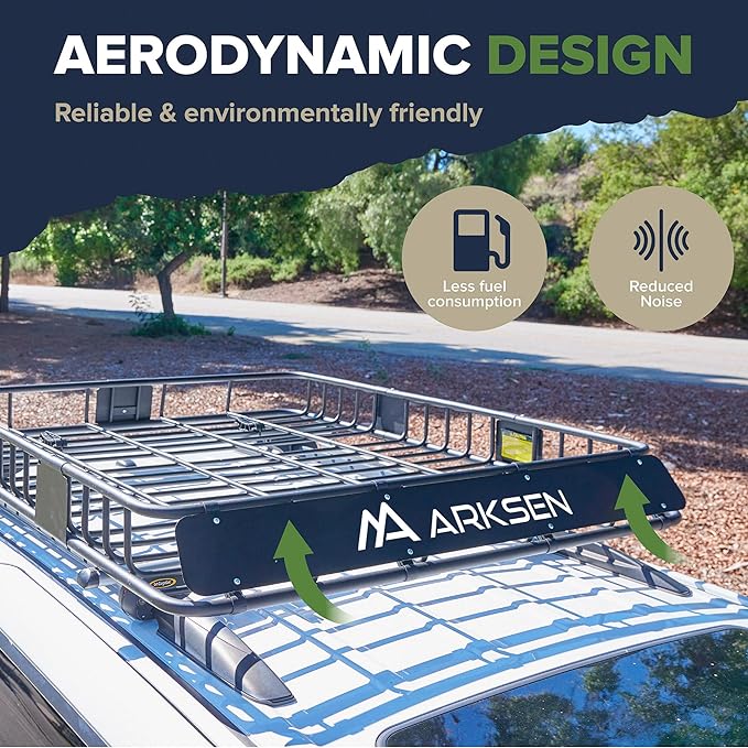 ARKSEN 43 x 39 x 6 Inch Universal 150LB Heavy Duty Roof Rack Cargo - Image 5