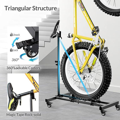 Vertical Bike Stand, Freestanding Indoor Bike Storage Rack Upright Bicycle - Image 7
