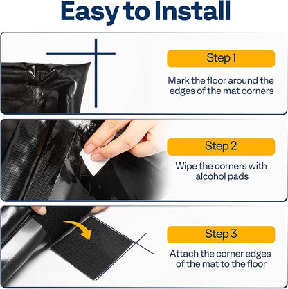 VIVOHOME Containment Mat with Stay Put Corner, PVC Garage Mats - Image 6