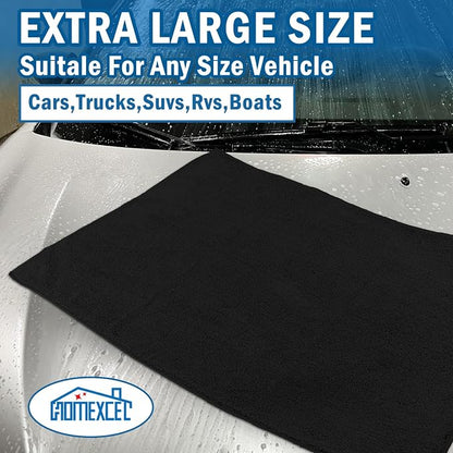 HOMEXCEL Professional Large Microfiber Car Drying Towels 2 Pack, Lint Free - Image 3