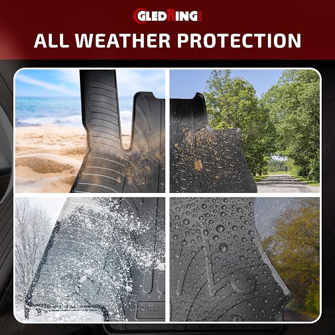 Gledring USA Custom Fit All-Weather Rubber Floor mats Compatible - Image 4
