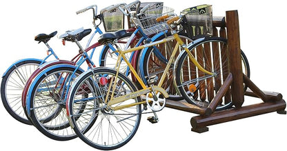 13-Place Bike Log Rack, Outdoor Bike Stand, Freestanding Commercial Bicycle - Image 2