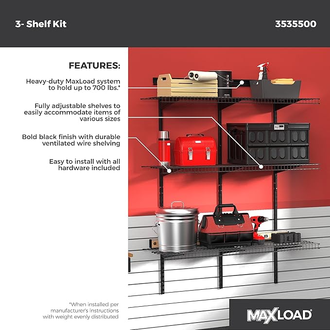 ClosetMaid MaxLoad Heavy Duty Wall Shelf Kit - Image 2