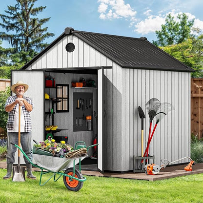 YITAHOME 8 x 8 ft Outdoor Plastic Storage Shed - Image 2