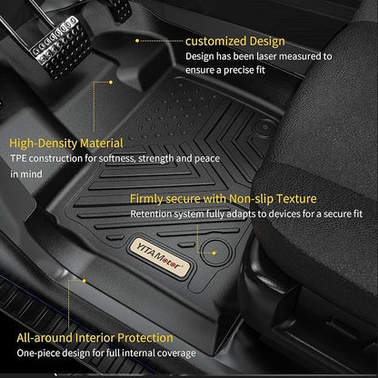 YITAMOTOR Floor Mats Set Fits for Chevrolet Equinox 2018-2024, Custom Fit Front - Image 6