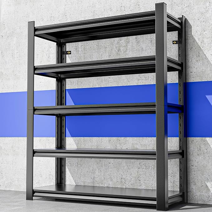 78" H 47.2" Wide Garage Shelving, Thickened Heavy Duty Metal Shelving by Unknown