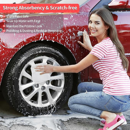 HOMERHYME White Microfiber Cleaning Cloths, 100 Pack Shop Towels Rags, Bulk - Image 5