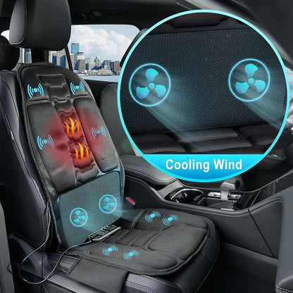 Massage Seat Cushion with Heat, Cooling Back Massager - Image 2