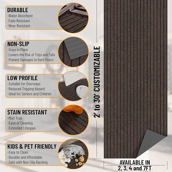 Ottomanson Mud Mat 2' x 2'7" Entryway Rug - Image 3