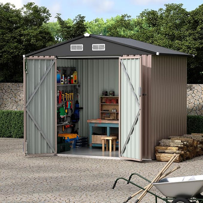 6x8 FT Metal Storage Sheds Outdoor - Image 8