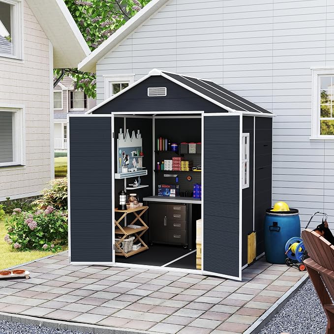 MyVoice 6x6 FT Outdoor Resin Storage Shed by MyVoice