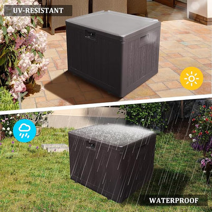 33 Gallon Pro Waterproof Outdoor Storage Bin Resin Deck Box - Image 5