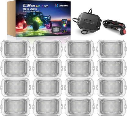 MICTUNING C2 MAX RGB+IC LED Rock Light by MICTUNINGINC