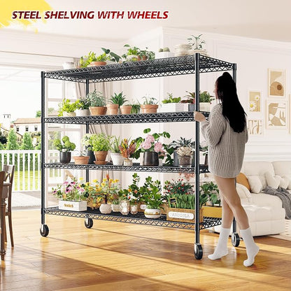 REIBII 55.5''W Heavy Duty Metal Shelves - Image 2