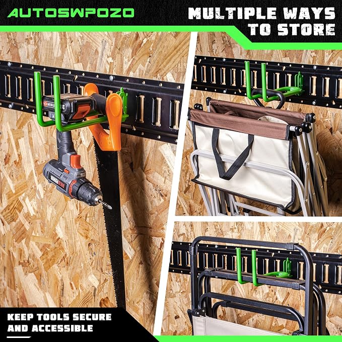 4-Pack E-Track Heavy Duty Shovel/Tool Hanger, E Track Hooks - Image 4