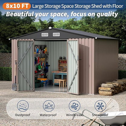 8x10x6.4 FT Outdoor Storage Sheds - Image 4