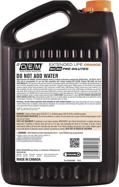 OEM Recochem American Vehicles Premium Antifreeze 50/50 Extended Life Coolant - Image 2