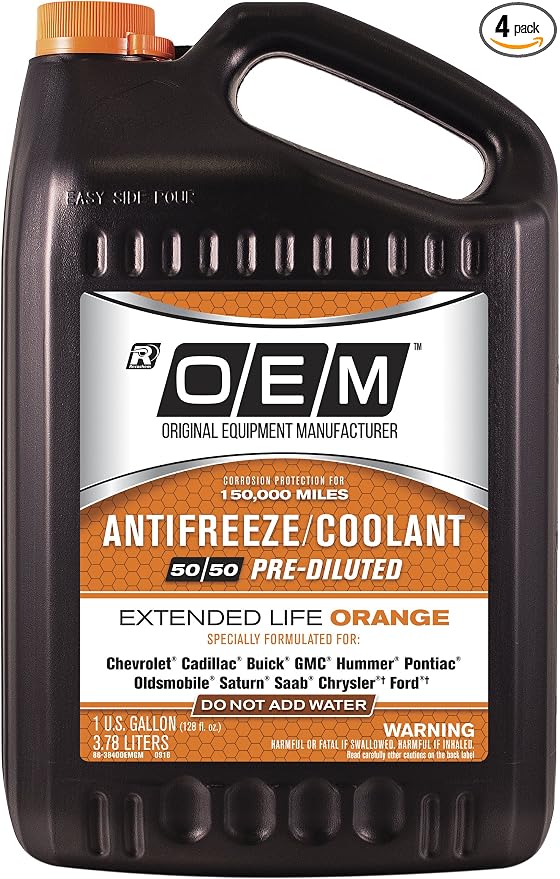 OEM Recochem American Vehicles Premium Antifreeze 50/50 Extended Life Coolant by OEM