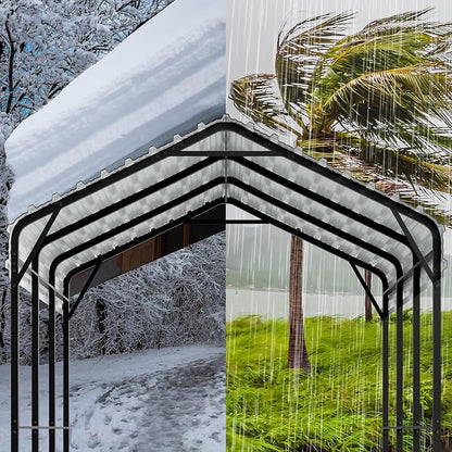 Walsunny Metal Carport 12x15 FT Heavy Duty Carport Canopy - Image 7