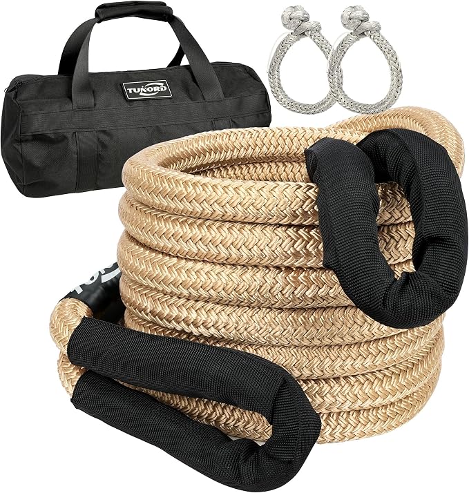 Nylon Kinetic Recovery Tow Rope Heavy Duty Offroad Snatch Strap by TUNORD