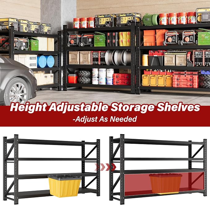 7000LBS Heavy Duty Garage Shelving Units, Large Storage Rack, Steel Shelf - Image 6