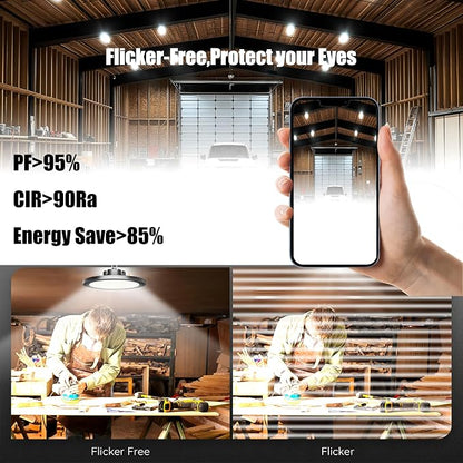 2Pack 250W UFO LED High Bay Light, 30000lm 6000K Daylight 2500W Equivalent - Image 6
