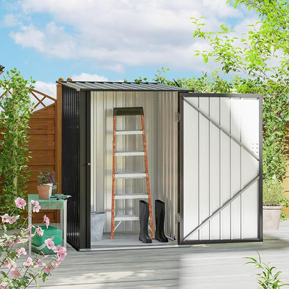 Outsunny 3.3' x 3.4' Outdoor Storage Shed, Metal Garden Tool House by Outsunny