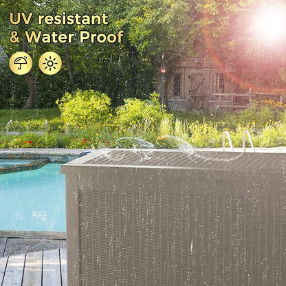 320 Gallon Lockable Resin Deck Box, Waterproof & UV-Resistant Outdoor Storage - Image 7