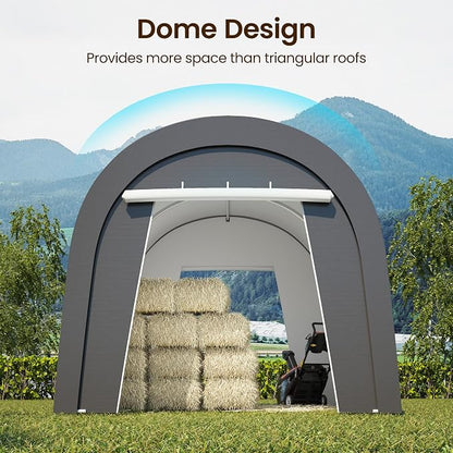 Kiss the Water Carport, Round Portable Garage, Steel Heavy Duty Carport - Image 4